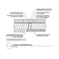 2 Hour Exterior Stucco Wall Woodworks