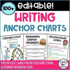 Writing Anchor Charts Student Notebook Posters Large