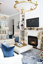 Red & gold, new delhi, india. Sophisticated Christmas Living Room Decor Citrineliving