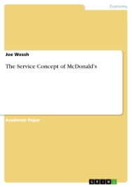 The Service Concept Of Mcdonalds