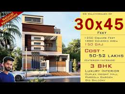 30x45 3d House Plan 1350 Square Feet