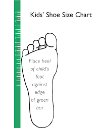 Printable Kids Shoe Size Chart Scope Of Work Template