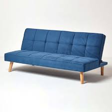 bower velvet sofa bed navy