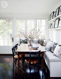 Booths and banquettes are most often associated with modern and contemporary spaces, but this quaint country kitchen looks super sweet with booth seating for four. Small Home Style Three Design Ideas For Modern Banquette Dining Katrina Blair Interior Design Small Home Style Modern Livingkatrina Blair