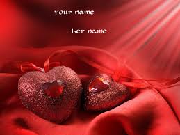Write Your Names On Two Lover Hearts