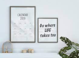 Motivational Framed Calendar Mockup