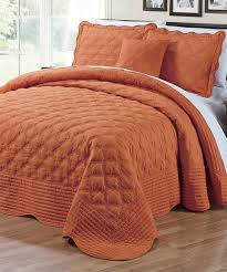 bnf home inc burnt orange quilted four