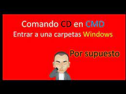 comando cd en windows con cmd