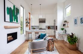 small kitchen with peninsula design