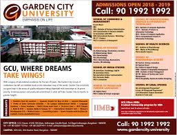 garden city university admissions open