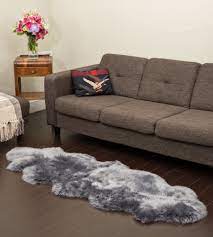 nz sheepskin rug double grey lambskin