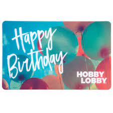 Cards and gifts sign hobby lobby. Happy Birthday Balloons Gift Card Hobby Lobby