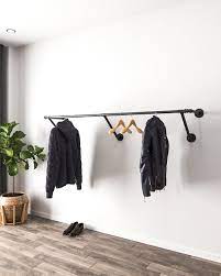 Wall Mounted Clothes Rail Garment Rack