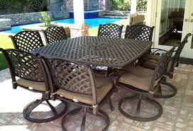 Lida sling collection from gensun. Patio Dining Set Of 9 Cast Aluminum Furniture Nassau Outdoor Chairs And Table For Sale Online Ebay