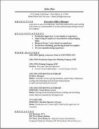 Executive Office Manager Resume Occupational Examples
