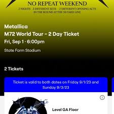 2 metallica snake pit tickets for