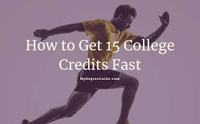 how to get college credits fast 2024