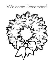 welcome december coloring page