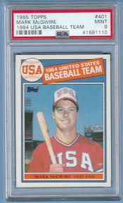 Despite hemorrhaging in value in recent years, the 1985 topps mark mcgwire rookie is still one of the most iconic baseball cards of the the release has several subsets, the most popular of which are the cards honoring the 1984 usa. Sports Collectibles Trading Cards Princepalace Co Th 1985 Topps Baseball 401 Mark Mcgwire Rookie Card