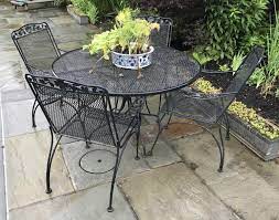 Black Painted Mesh Metal Garden Furniture