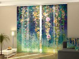 4 Sliding Panel Curtains Room Divider