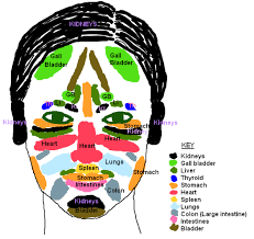 acne locations and chinese face mapping