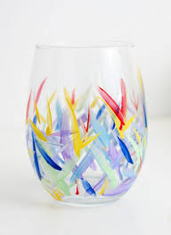 diy painted wine glasses from the