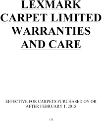 lexmark carpet limited warranties and