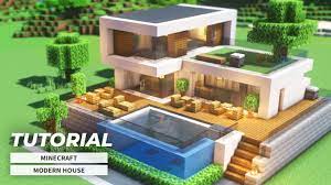 Minecraft] How to Build a cute modern house (Easy) - YouTube