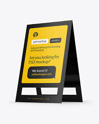 Boost your customer base with enticing images. Pavement Sign Board Mockup In Outdoor Advertising Mockups On Yellow Images Object Mockups