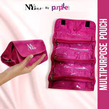 ny bae multipurpose makeup pouch pink