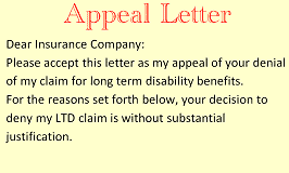 long term diity appeal letter