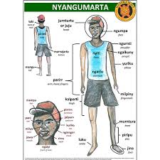 Nyangumarta Body Parts Chart For Kids
