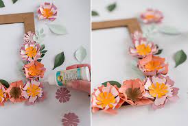 make paper flowers a colorful frame