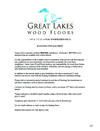 installation great lakes flooring