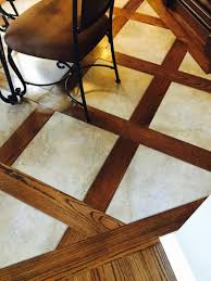 wood floors with tile or stone mix