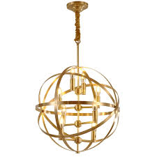 Round Antique Pure Brass Copper Hanging Lamp Globe Sphere Cage Lampshade Dining Room Kitchen Lighting Fixtures 4 6 8 Lights Pendant Lights Aliexpress