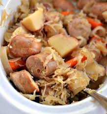 slow cooker sauer and sausage