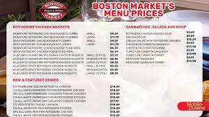 boston market s menu s free food