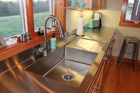 stainless steel sink and counter top