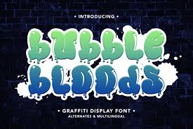 bubblebloods graffiti display font