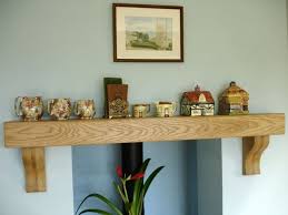 Oak Mantle Shelf With Corbels