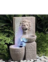 Solar Lion Head Water Fountain Chums