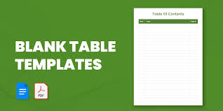 15 blank table templates pdf doc excel