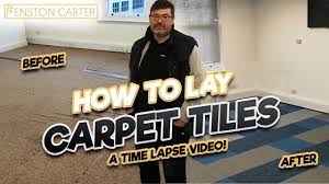 how to install carpet tiles time lapse