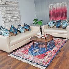 silk carpet modern distressed bohemian