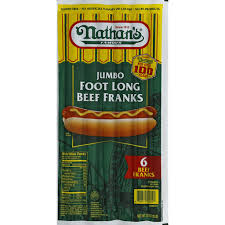 nathans famous franks beef foot long