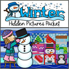 Winter Hundreds Chart Hidden Picture Packet