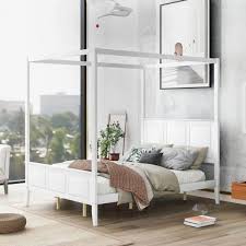 Footboard Sy Canopy Bed With Slats