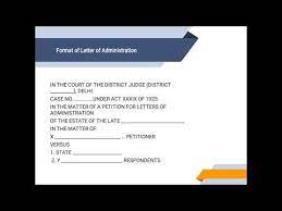 letter of administration how to